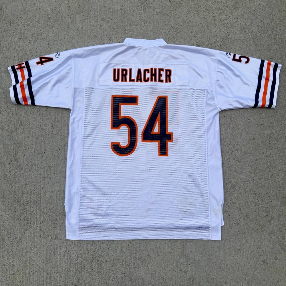 Reebok Brian Urlacher Chicago Bears #54 NFL Jersey - Mens XL White On Field